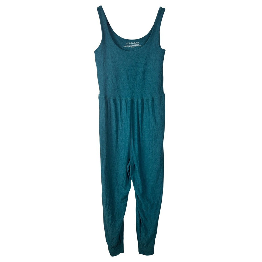 Beyond Yoga Beyond the Bump Maternity Jumpsuit Teal Heather M